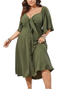 Plus Size Wedding Guest Dresses Casual, Size 16 Dresses For Women, Mid Size Dresses For Women, Midsize Party Dress, New York City Outfits Summer Plus Size, Plus Size Soft Natural Kibbe, Apple Size Fashion Outfit Ideas, Plus Size Sun Dress, Romantic Plus Size Outfits