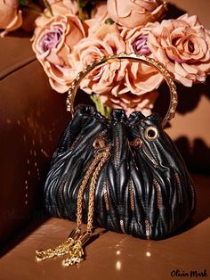 Olivia Mark - Luxurious Mattea Black Leather Sequined Shoulder Bag Bag Stand, Club Style, Girls Club, Beautiful Bags, Olivia Mark, Daily Fashion, Winter Collection, Timeless Pieces, Everyday Look