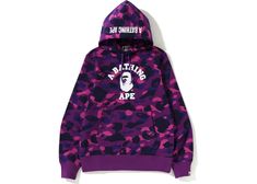 Buy and sell authentic BAPE streetwear on StockX including the BAPE Color Camo College Pullover Hoodie Purple and thousands of other streetwear clothing and accessories. Bathing Ape Shirt, Bape Shark Hoodie, Bape Camo, Bape Shark, Bape Hoodie, Shark Hoodie, Hoodie Purple, Bathing Ape, Cotton Pullover