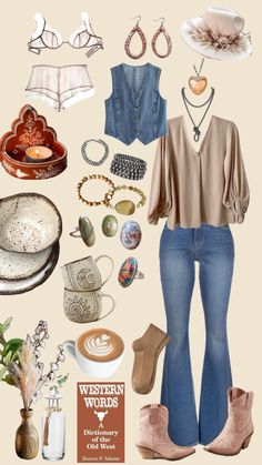 Folksy Outfit, Boho Western Outfits Fall, Hippy Cowboy, Hippie Western Outfits, Fall Hippie Outfits, Western Outfits Women Fall, Western Hippie Fashion, Western Outfits Fall, Boho Country Outfits