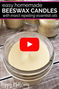 homemade beeswax candles with insect repelleting essential oils are easy to make