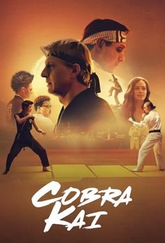 the poster for cobra rat, which features two people in karate stances and one man with