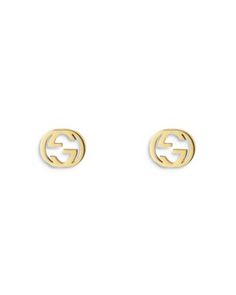 Gucci 18K Yellow Gold Interlocking G Stud Earrings Gucci Earrings, Buy Gucci, Ear Rings, Online Earrings, Gold Earrings Studs, Gold Earrings, Jewelry Accessories, Pick Up, In Store