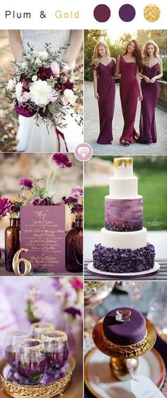 purple and gold wedding color scheme