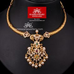 Kanti Necklace Designs, Gold Jewels Design, Gold Necklace Indian, Beautiful Gold Necklaces