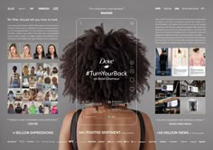 the back of a woman's head with multiple pictures on it and an ad for tummyupracck