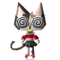 an animal with big eyes is standing in front of a white background and wearing red shoes