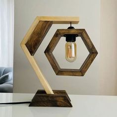 a light that is on top of a table