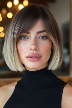 #BEAUTY, #RELATIONSHIPS #Fashion #Animals #Outfits #Winter Outfits #Animals# Unique Haircuts, Classic Bob Hairstyle, Bob Hair Color, Lob Haircut, Short Bob Haircuts, Haircut And Color, Inspo Board, Haircuts For Fine Hair, Short Blonde Hair