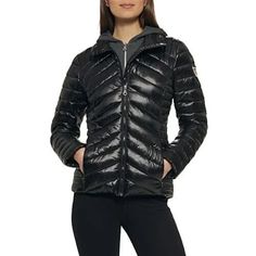 Guess Shiny Womens Size L Black Quilted Full Zip Hooded Puffer Jacket New Without Tags! Packable For Easy Travel, This Lightweight Yet Durable Puffer Jacket Is The Perfect Option For Cold Weather. 27.5" Length Attached Hood Long Sleeves Zipper Front Quilted Puff Construction 100% Polyester Machine Wash Cold, Tumble Dry Low Puffer Trench Coat, Women's Puffer Coats, Green Puffer Jacket, Bubble Coat, Hooded Puffer Jacket, Black Puffer Jacket, Quilted Puffer Jacket, Puffer Jacket Women, Belted Jacket