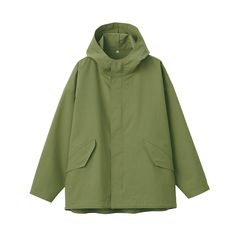 撥水フードジャケット Ｓ～Ｍ・カーキグリーン | MUJI Labo | ジャケット・コート 通販 | 無印良品 S M, Khaki Green, Repellent, Water Repellent, Hooded Jacket, Dress Length, Jackets & Coats, Women Wear, Fashion Outfits