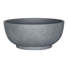 a large gray bowl sitting on top of a table