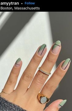 Easy Nail Polish Designs, Unghie Sfumate, Minimal Nails, Simple Nail Art Designs, Trendy Nail Art, Nail Polish Designs, Fall Nail