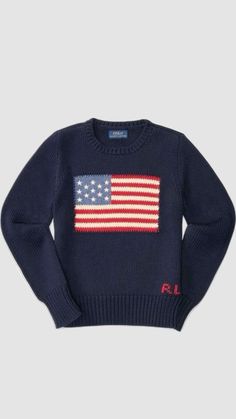 Ralph Lauren Flag Sweater Outfit, Flag Sweater Outfit, Ralph Lauren Flag Sweater, Flag Sweater, Usa Sweater, American Flag Sweater, Stockholm Fashion, Polo Sweater, Ralph Lauren Outfits