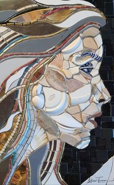 Mosaic Faces, Life In Pieces, Mosaic Mirrors, Mosaic Portrait, Mosaic Art Projects, Mirror Mosaic, Art Mosaic, Mosaic Ideas, Art Quilt