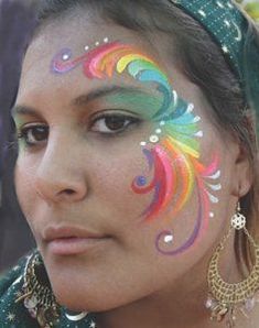 face paint ideas for pride - Google Search Festival Paint, Adult Face Painting