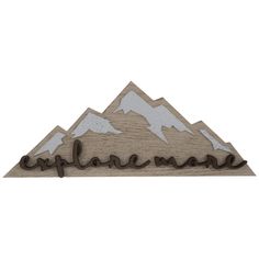 a wooden sign with the word colorado in black and white letters on top of a mountain