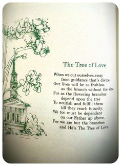 the tree of love poem written in green ink