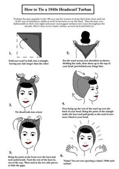 How To Tie A 1940s Headscarf.