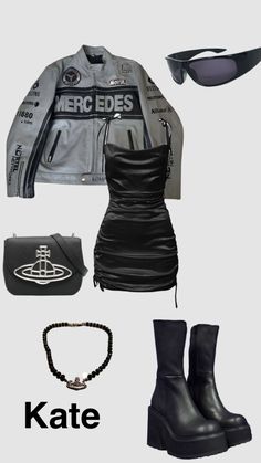 Style Inspiration Y2k, Motorsport Outfit, Outfits Ideas Y2k, Trendy Outfits 2023, Outfit Ideas Kpop, Outfit Ideas Dark, Y2k Outfits Ideas, Dresses Outfit Ideas, Ootd Swag