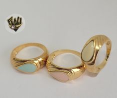 Ring for Woman. 10mm in girth. Available in size 7, 8, 10. Gold Color. *Note*BGF=Brazilian Gold FilledBGO=Brazilian Gold Overlay Brazilian Gold, Laminate Colours, Gold Overlay, Enamel Ring, Color Ring, Laminate, Gold Filled, Gold Color, Gemstone Rings