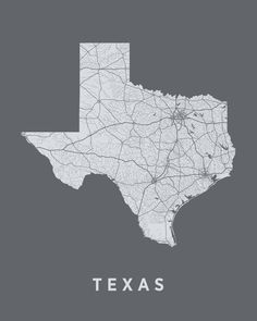 a map of the state of texas with all its roads and major cities on it