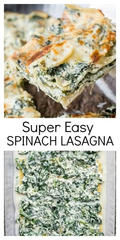 spinach lasagna is an easy and delicious side dish