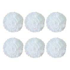 six white mop heads are shown on a white background, with the top one in four