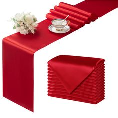 PRICES MAY VARY. 🌺[ Preferred Decorations ]: The package includes 24pcs x table runner (12" x 108" / 30mm x 275mm). The quantity can meet your daily use. The size of the satin table runner is suitable for decorating many occasions, such as weddings, birthdays, banquets, buffets, dinner parties, parties, picnics, anniversaries, Christmas, Thanksgiving. It can also be used in the kitchen, home decoration, indoor or outdoor events. Definitely one of your daily must-have decorations. 🌺[ Ingenious Table Runner Red, Birthday Buffet, Table Runner Decor, Wedding Decorations Table, Red Table Runner, Dinner Decor, Decorations Table, Red Table, Satin Color