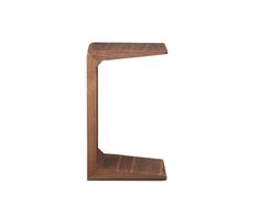 the wooden letter l is made out of wood and has a curved design on it