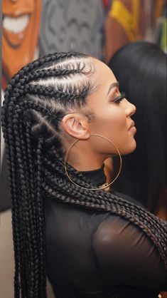 Κούρεμα Bob, Braided Hairstyles For Black Women Cornrows, Protective Hairstyles For Natural Hair, Goddess Braids Hairstyles, Braided Cornrow Hairstyles, Fishtail Braid, Hair Twist Styles, Box Braids Styling, Beautiful Braids