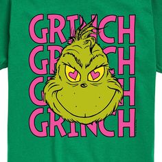 The Grinch - Grinch Stacked - Toddler & Youth Short Sleeve Graphic T-Shirt - Celebrate the essence of Dr. Seuss's Dr. Seuss with officially licensed apparel featuring unique designs crafted exclusively by Hybrid Apparel. Each piece brings beloved characters, iconic imagery, and memorable moments to life, offering Dr. Seuss fans a one-of-a-kind way to showcase their passion. The Grinch Face, Dr Seuss Characters, Dr Seuss The Grinch, Tow Mater, Grinch Face, Retro Surf, Striped Art, Surf Shorts, Target Clothes