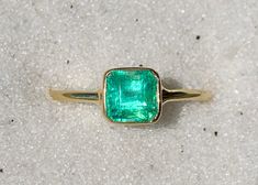 5x4mm Colombian emerald set in solid 18k good. 1.2mmband. Size 7 *gold can be made matte Colombian Emerald Ring, Emerald Set, Columbian Emeralds, Pink Garnet, Natural Emerald Rings, Emerald Wedding Rings, Multi Gemstone Ring, Ring Settings, Emerald Engagement Ring Cut