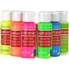 six different colors of craft foam paint