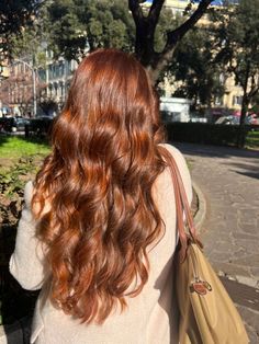 Ginger Head Aesthetic, Cinnamon Hair Aesthetic, Henna Ginger Hair, Ginger Caramel Hair, Caramel Ginger Hair, Deep Ginger Hair, Ginger Long Hair, Brown Ginger Hair