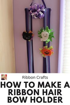 how to make a ribbon hair bow holder for halloween wreaths and other holiday decorations