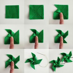 step by step instructions to make origami flowers