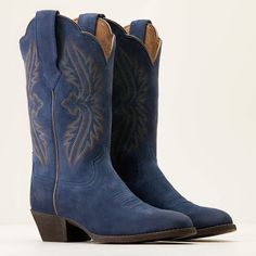 Blue Cowboy Boots, Suede Cowboy Boots, Navy Boots, Nashville Outfits, Blue Boots, Leather Cowboy Boots, Western Boot, Dark Jeans, Girls Boots