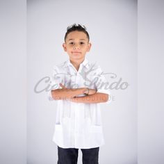 Turn Heads Up With Our Fine Boys Guayabera Made With Linen Fabric With White Silk Embroidery . Great For A Mexican Wedding, Mexican Party, Etc. The Embroidery Patterns May Vary. Wedding Mexican, Mexican Party, Mexican Wedding, Silk Embroidery, Heads Up, White Silk, Linen Fabric, Kids Shirts, Embroidery Patterns