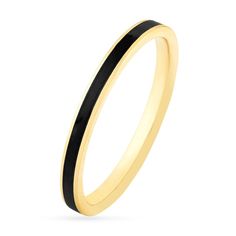 Add a pop of color to your ring stack with this simple and chic black enamel ring. 14K gold 2.0mm-wide band with black enamel inlay along the center Great for stacking with other ring style Jewelry Wardrobe, Ring Stack, Enamel Ring, Stackable Ring, 14k Gold Ring, Wide Bands, Stackable Rings, Black Enamel, Band Ring