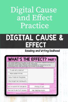 the digital cause and effect practice guide for students to learn how to use their electronic devices