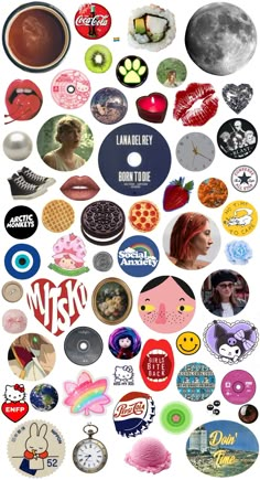 a collage of different types of buttons