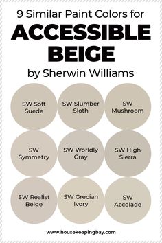 the 9 similar paint colors for accessible beige by sherylin williams