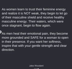 an image with the quote as women lean to trust their feminine energy