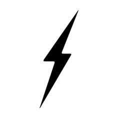 a black and white image of a lightning bolt