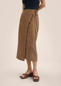 Column Skirt, Mango Outlet, Skirt Trends, Stripe Skirt, Circle Skirt, Wrap Skirt, Stripe Print, Evening Wear, Stripes Pattern