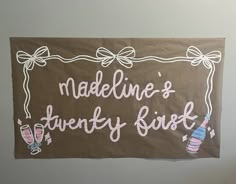 a sign that says naddeline's twenty biscuits on the wall