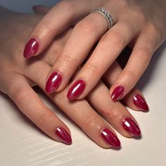 Great minds think alike! And all of our minds are on fall🍂 Gonna be so into darker chrome combos this year #nails #nailart #naildesigns #nailsofinstagram #nailsnailsnails #nailsmagazine #nailsonfleek #nailstyle #nailtrends #nailartist #nailinspo #fallnails #chromenails #almondnails Trending Nails 2024 December, Cherry Coke Nails Chrome, Chrome Cranberry Nails, Fall Red Chrome Nails, Cherry Chrome Nails Designs, Cranberry Nails With Chrome, Cranberry Acrylic Nails, Cranberry Nails Designs, Jelly Nails With Chrome