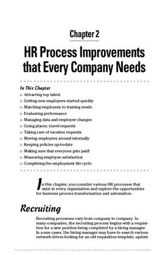 a brochure with the words hr process improvements that every company needs