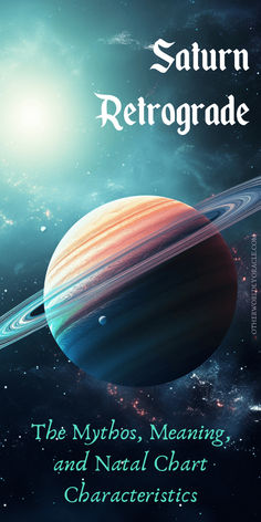 the cover of saturn retroogade, with an image of saturn and its rings